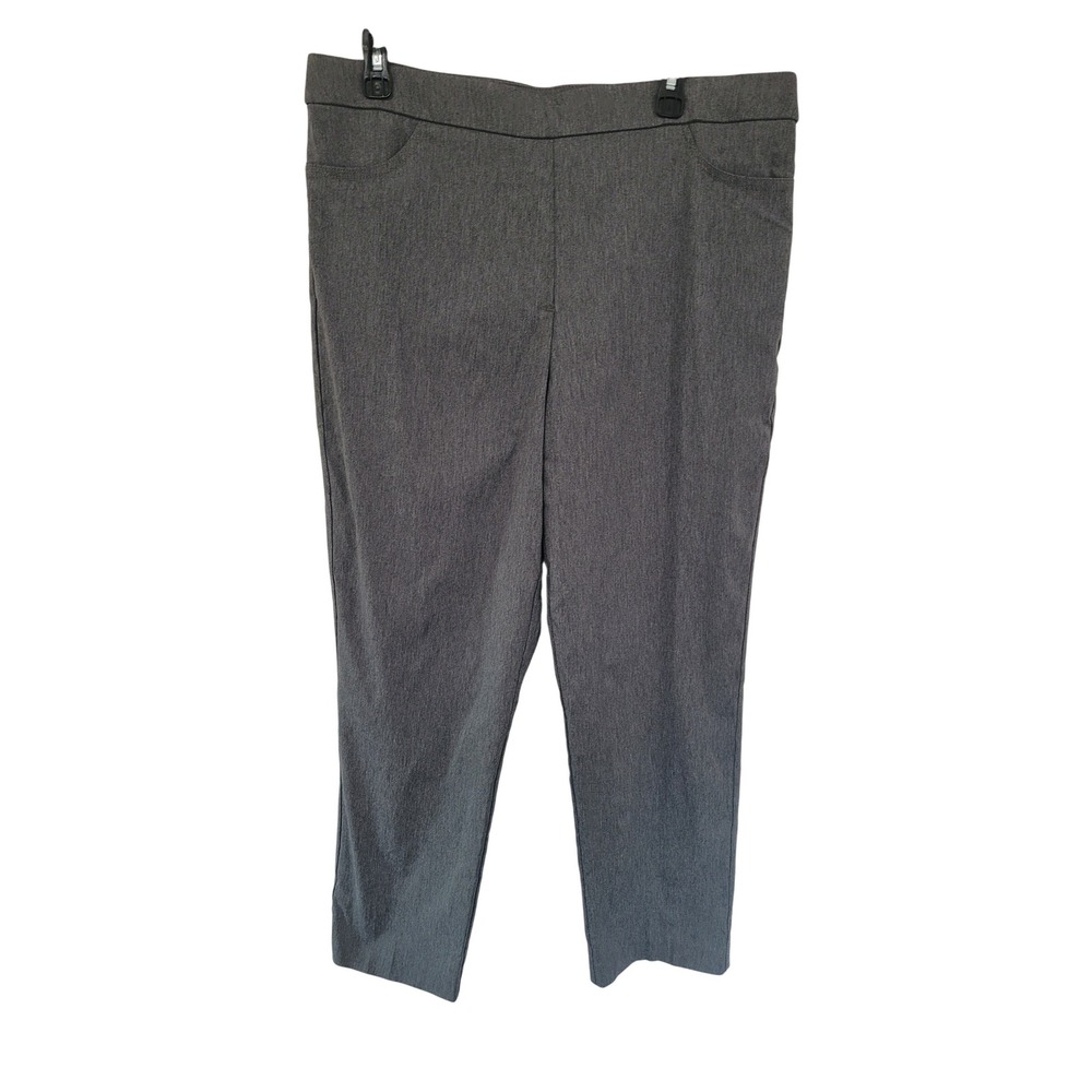 Alfred Dunner Allure Gray Super Stretch Modern‎ Fit Slimming Pants 16P #19